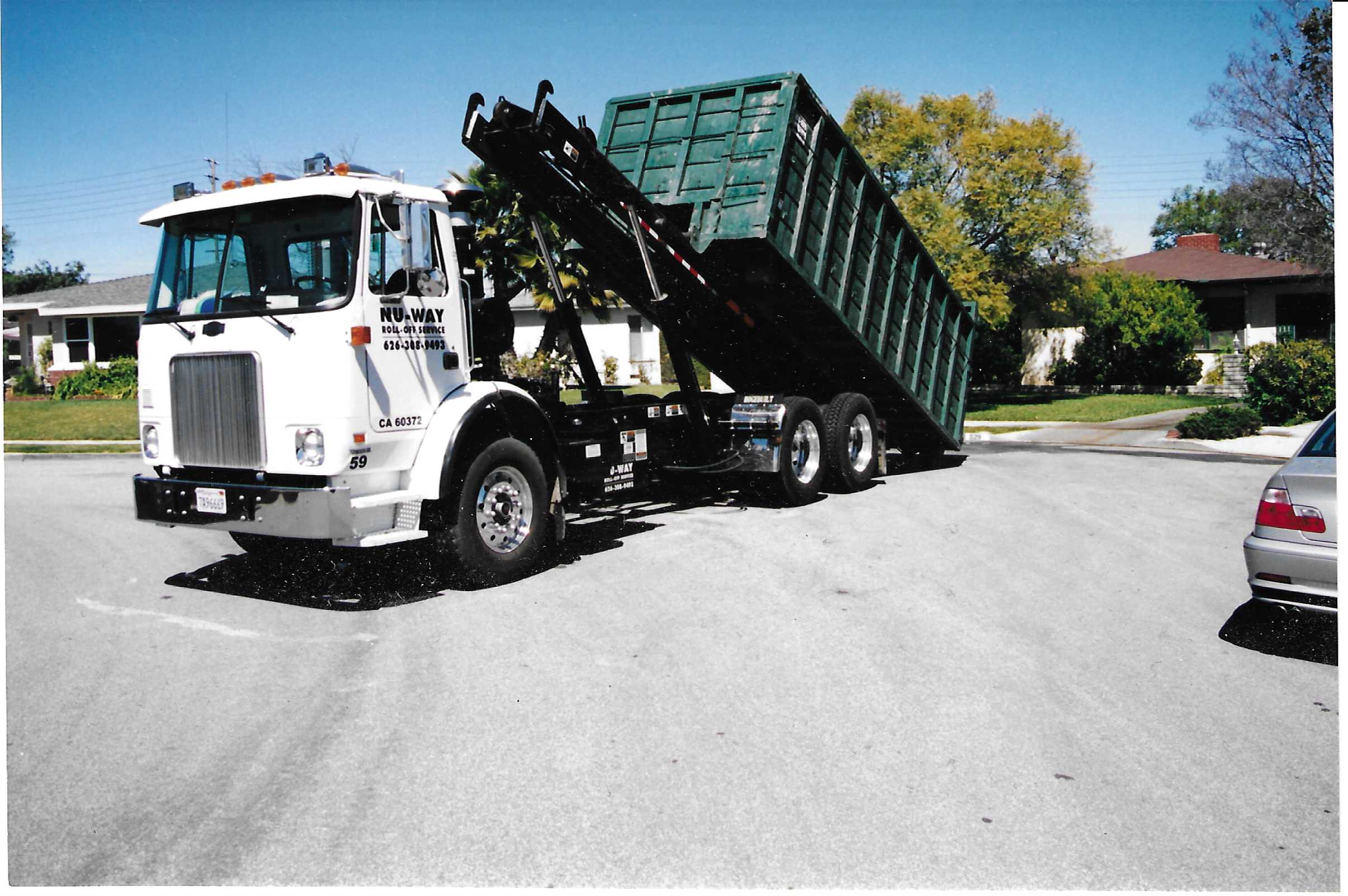 cab over roll off truck 40 yard roll off box